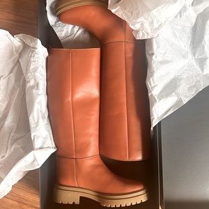 Ba&sh Paris Crainy leather knee high boot